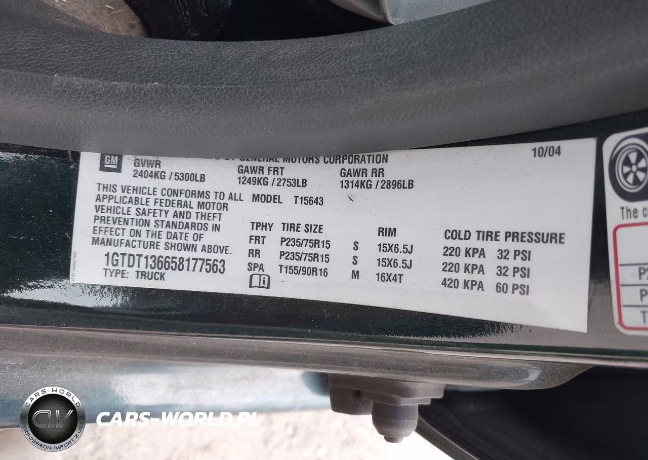 2005 GMC Canyon Sle VIN:1GTDT136658177563 - 9