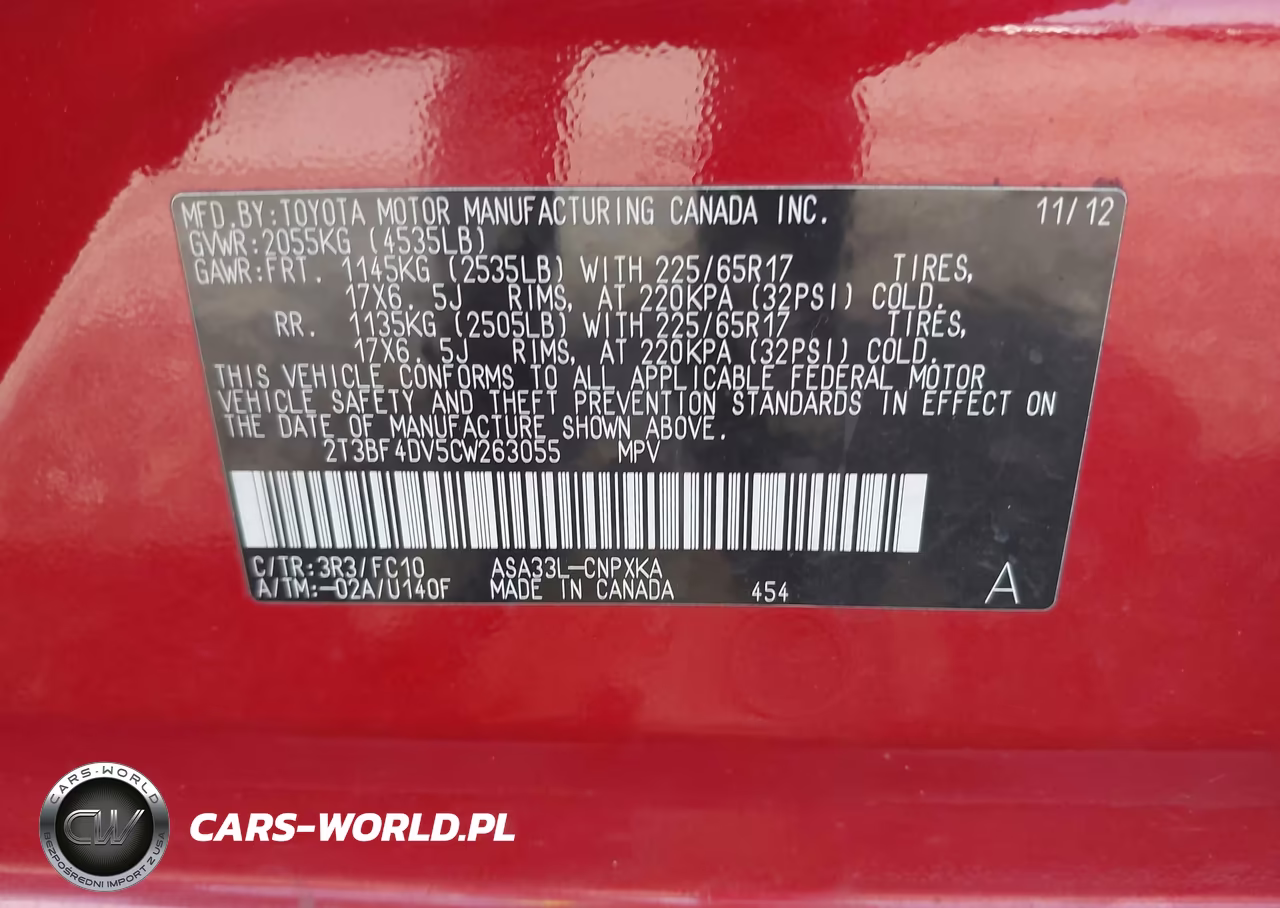 2012 Toyota Rav4 VIN:2T3BF4DV5CW263055 - 9