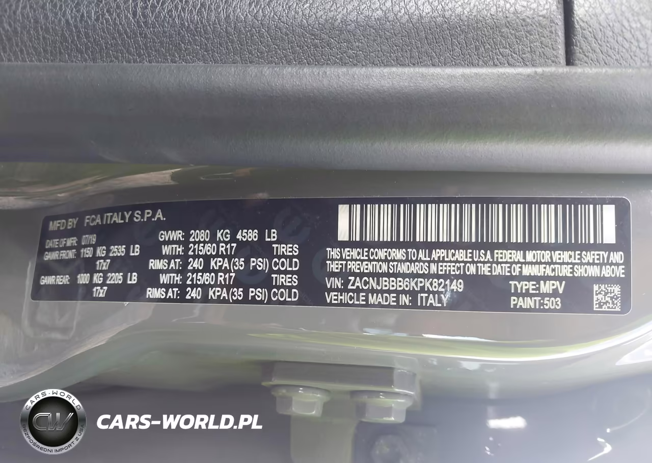 2019 Jeep Renegade Latitude 4X4 VIN:ZACNJBBB6KPK82149 - 9