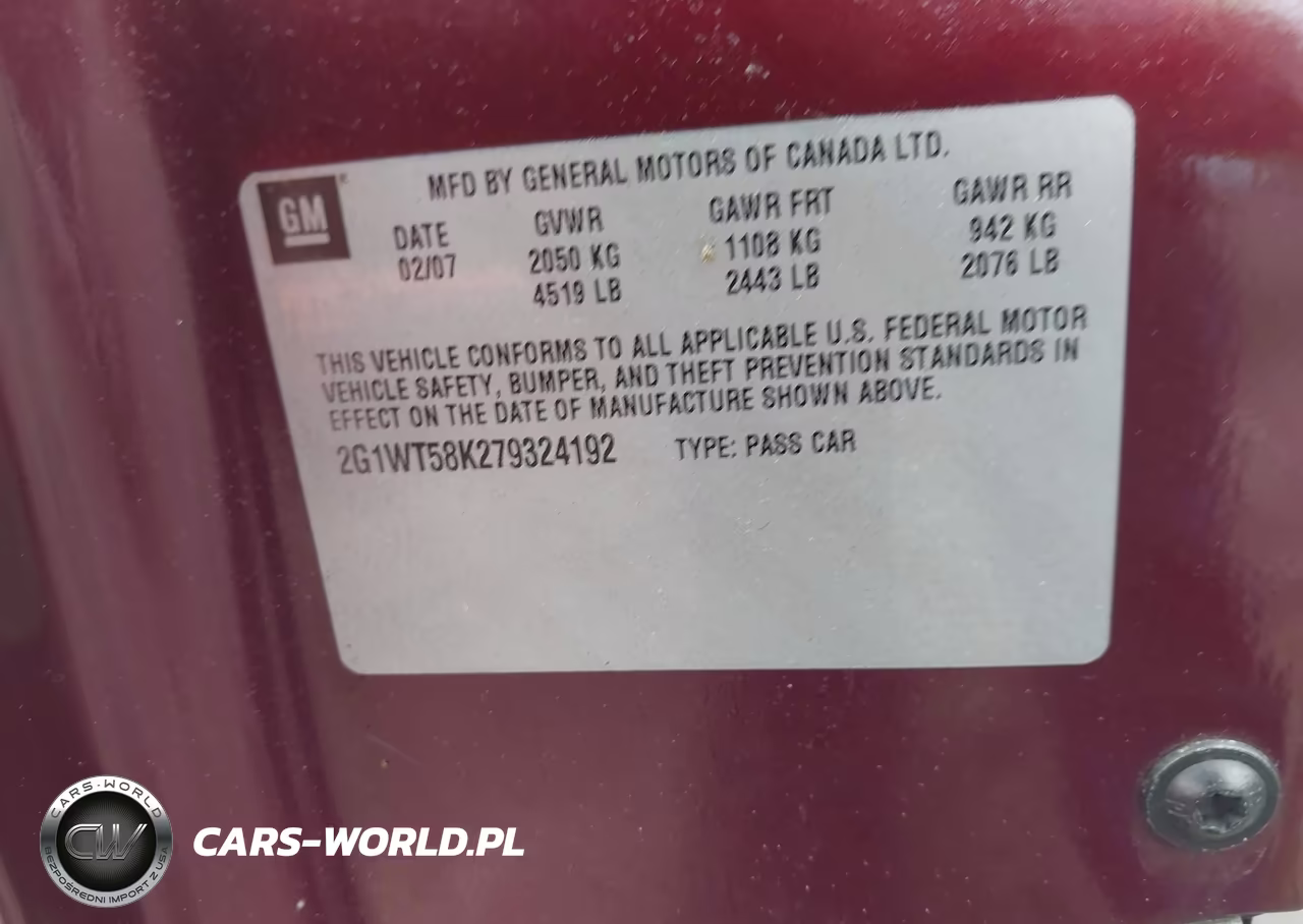 2007 Chevrolet Impala Lt VIN:2G1WT58K279324192 - 9