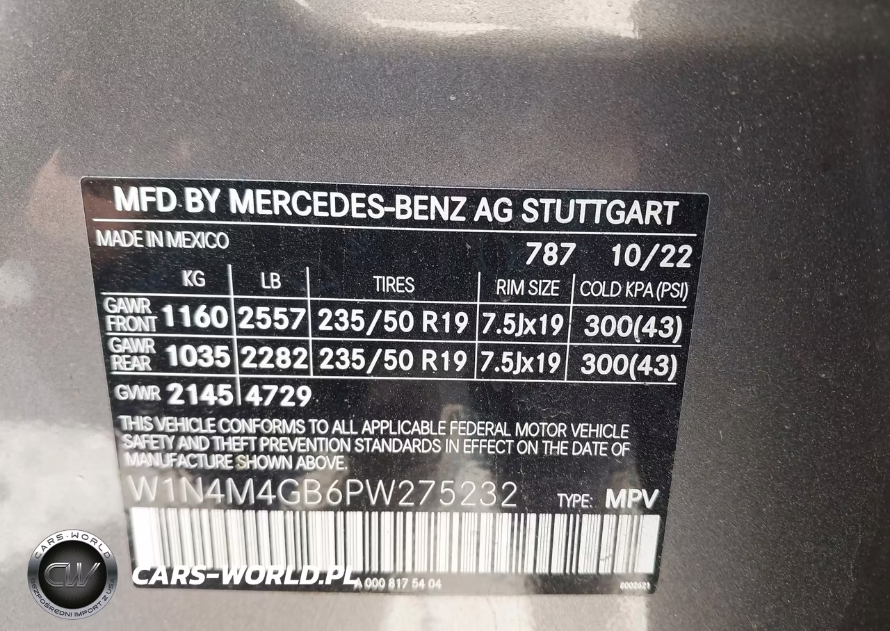 2023 Mercedes-Benz Glb 250 VIN:W1N4M4GB6PW275232 - 9
