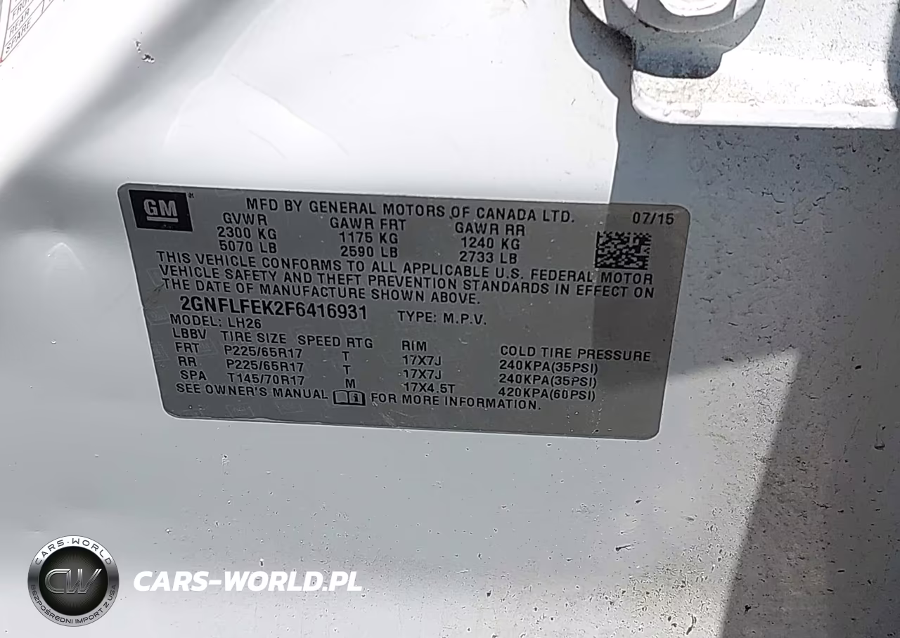 2015 Chevrolet Equinox 1Lt VIN:2GNFLFEK2F6416931 - 9