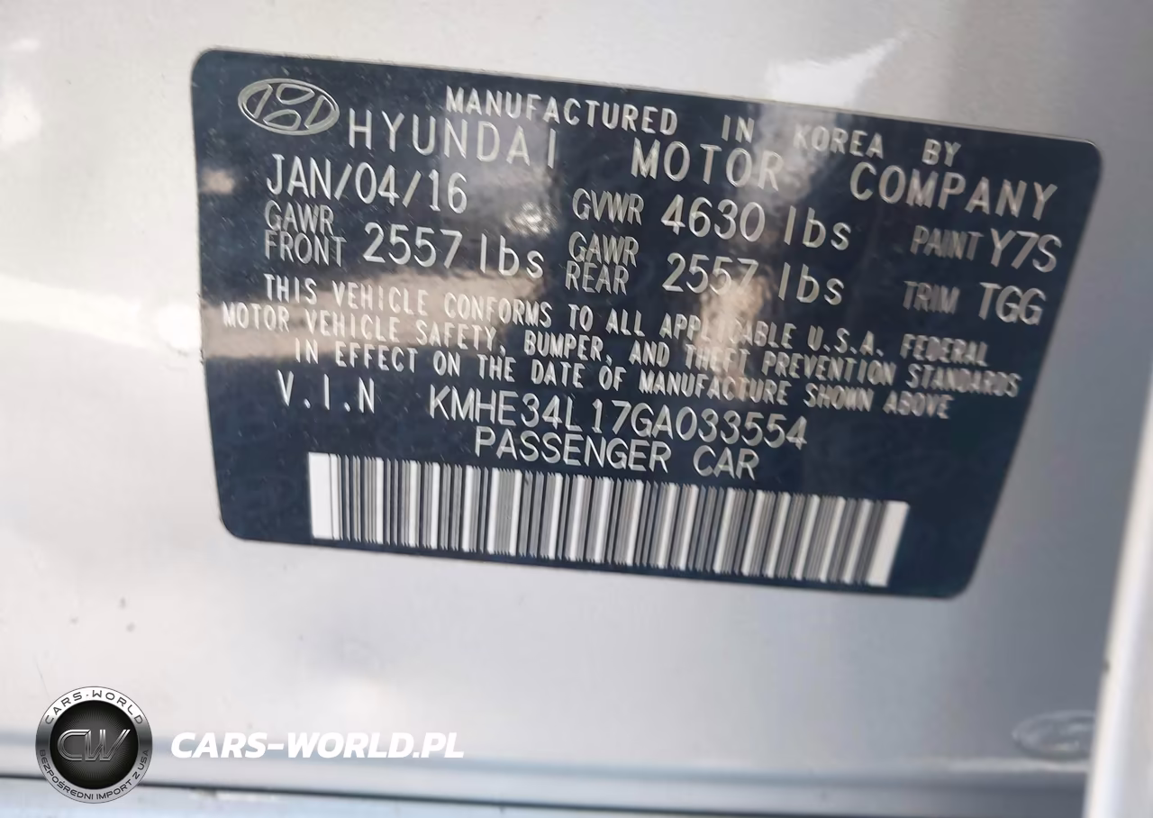 2016 Hyundai Sonata Hybrid Limited VIN:KMHE34L17GA033554 - 9