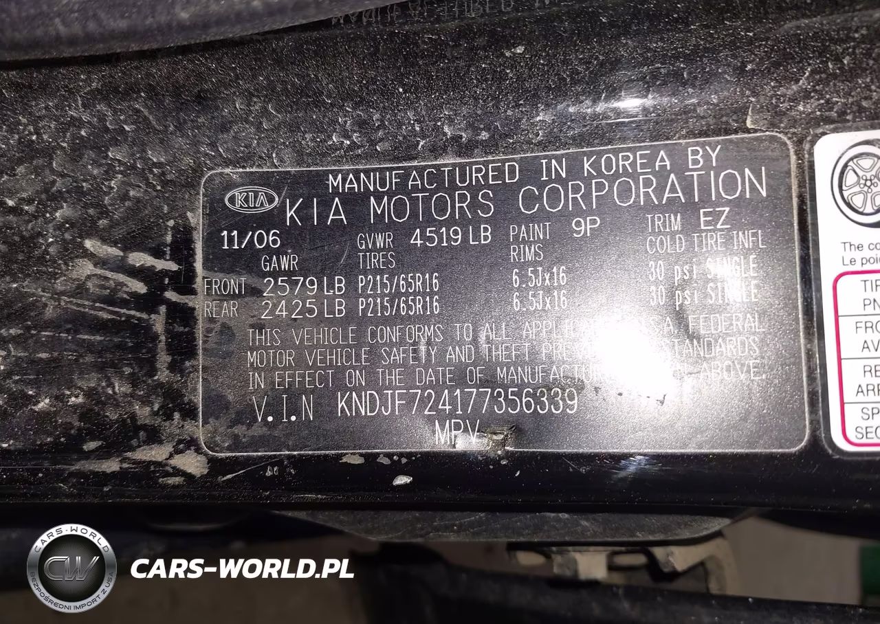 2007 Kia Sportage Lx VIN:KNDJF724177356339 - 9