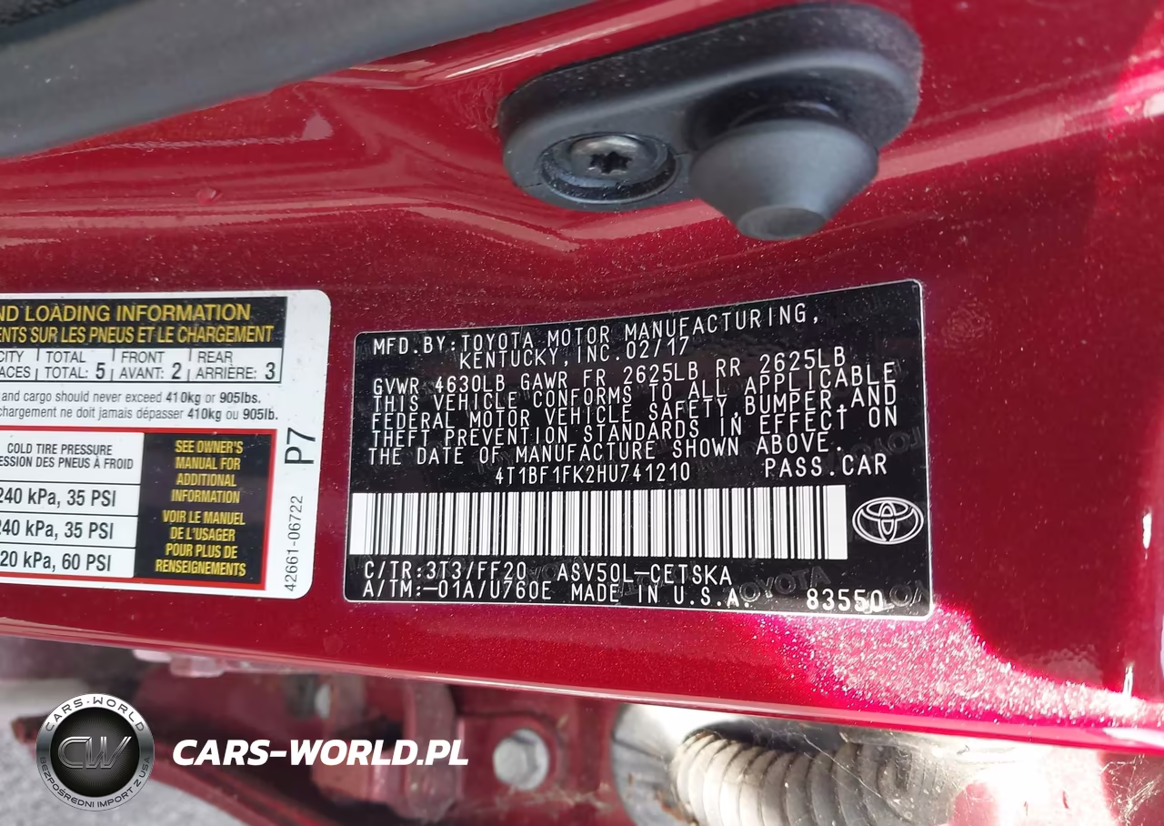 2017 Toyota Camry Se VIN:4T1BF1FK2HU741210 - 9