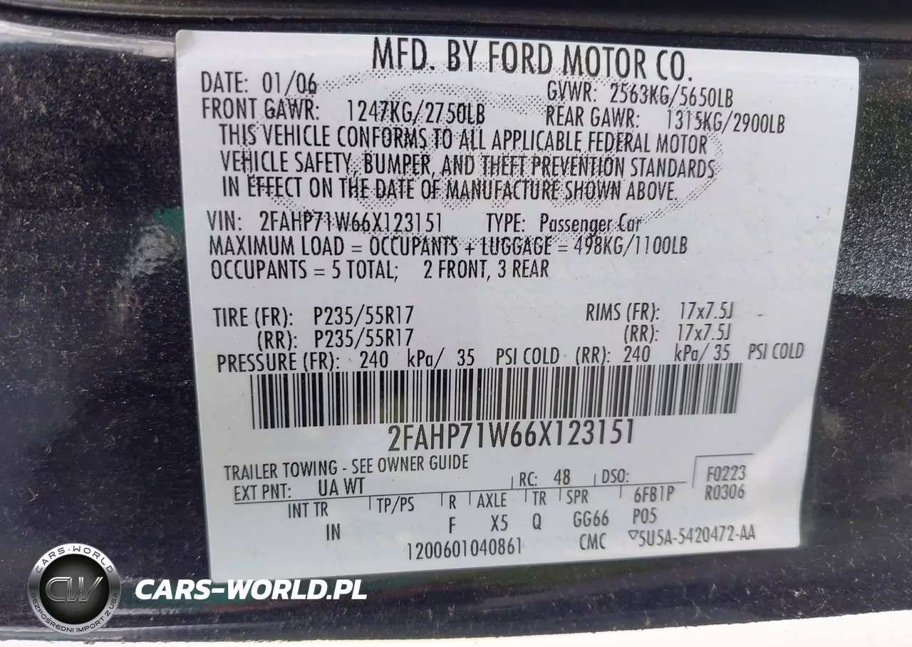 2006 Ford Crown Victoria Police-Police Interceptor VIN:2FAHP71W66X123151 - 9