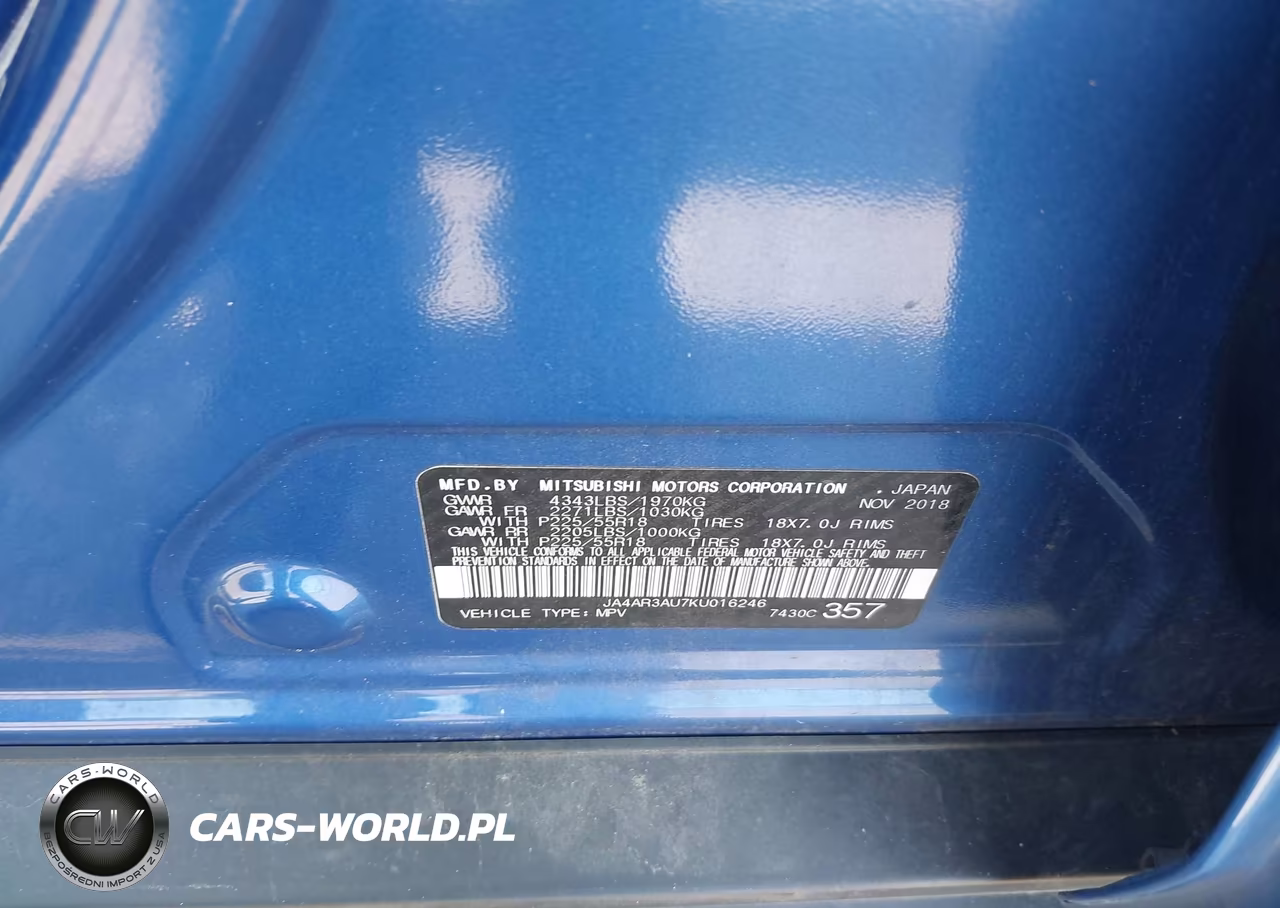 2019 Mitsubishi Outlander Sport 2.0 Sp VIN:JA4AR3AU7KU016246 - 9