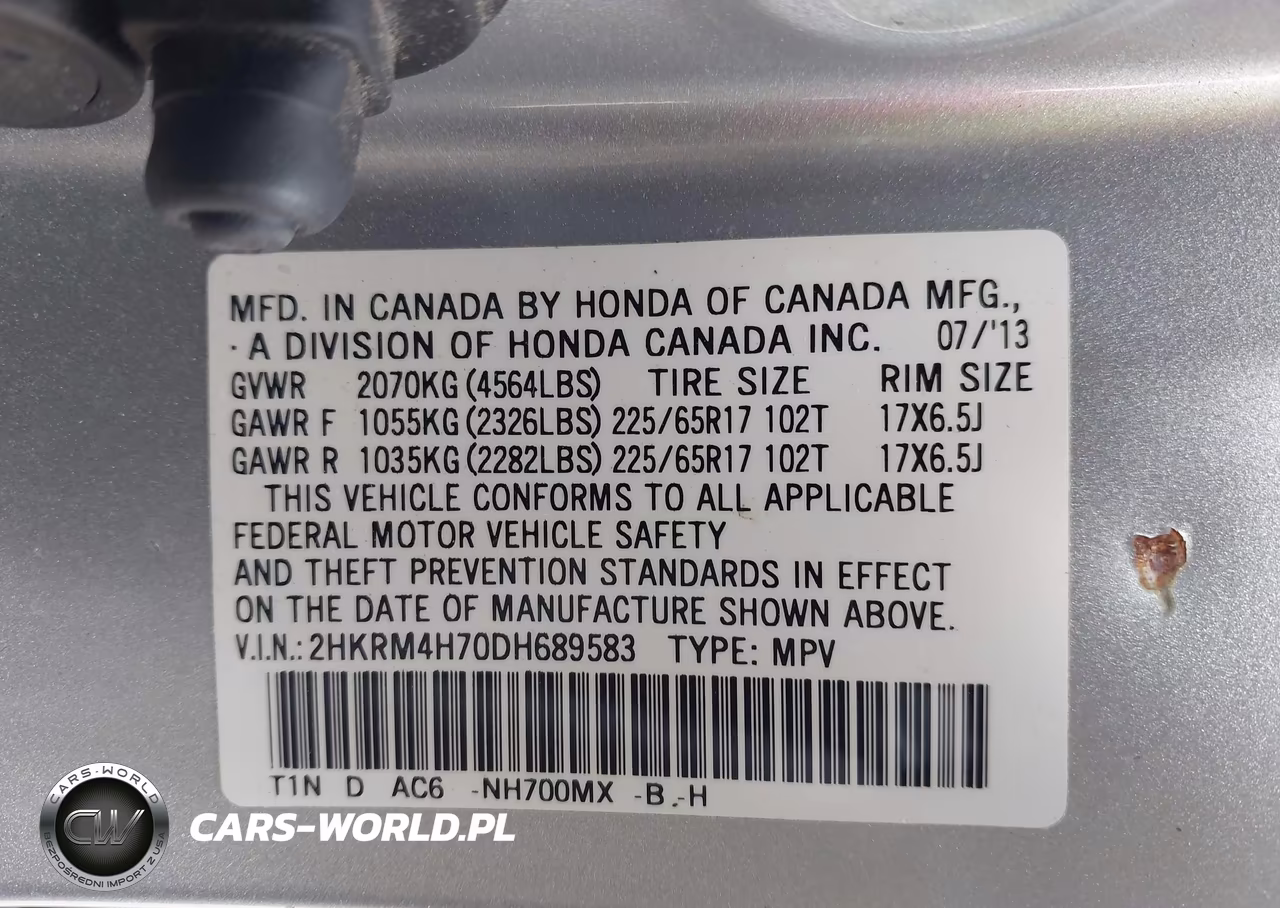 2013 Honda Cr-V Ex-L VIN:2HKRM4H70DH689583 - 9