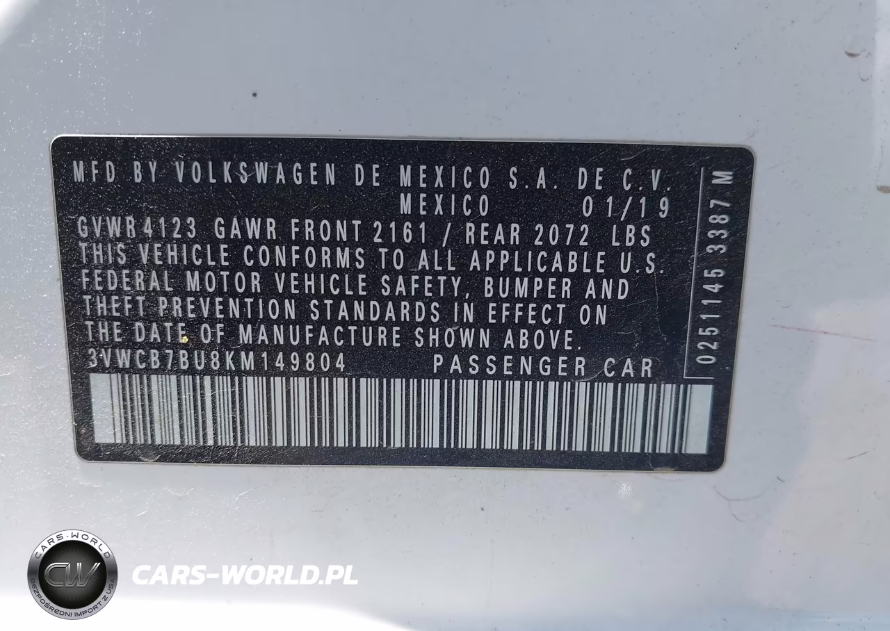 2019 Volkswagen Jetta 1.4T R-Line-1.4T S-1.4T Se VIN:3VWCB7BU8KM149804 - 9