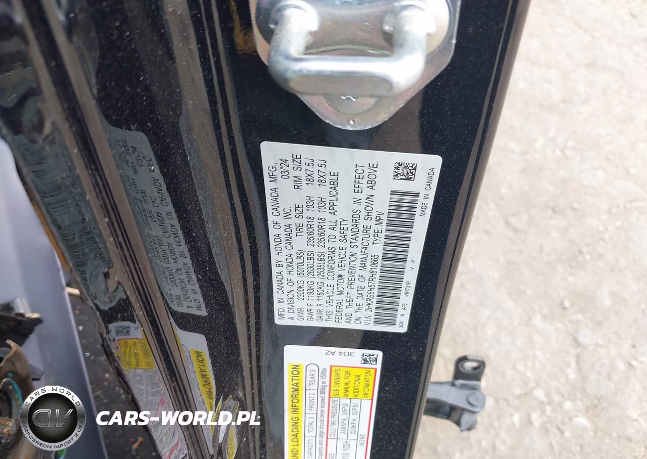 2024 Honda Cr-V Hybrid Sport VIN:2HKRS6H57RH810665 - 9