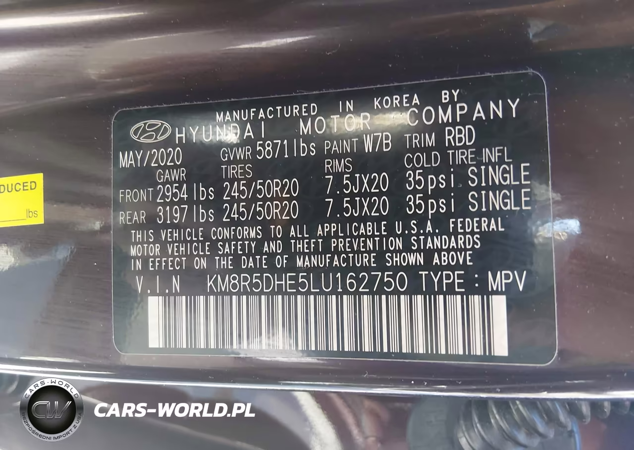 2020 Hyundai Palisade Limited VIN:KM8R5DHE5LU162750 - 9