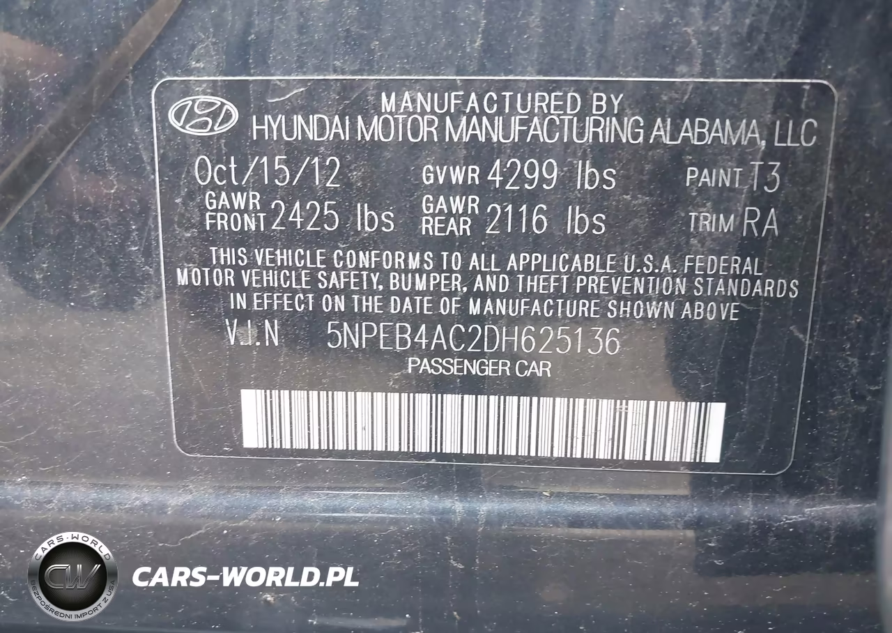 2013 Hyundai Sonata Gls-Limited-Se VIN:5NPEB4AC2DH625136 - 9