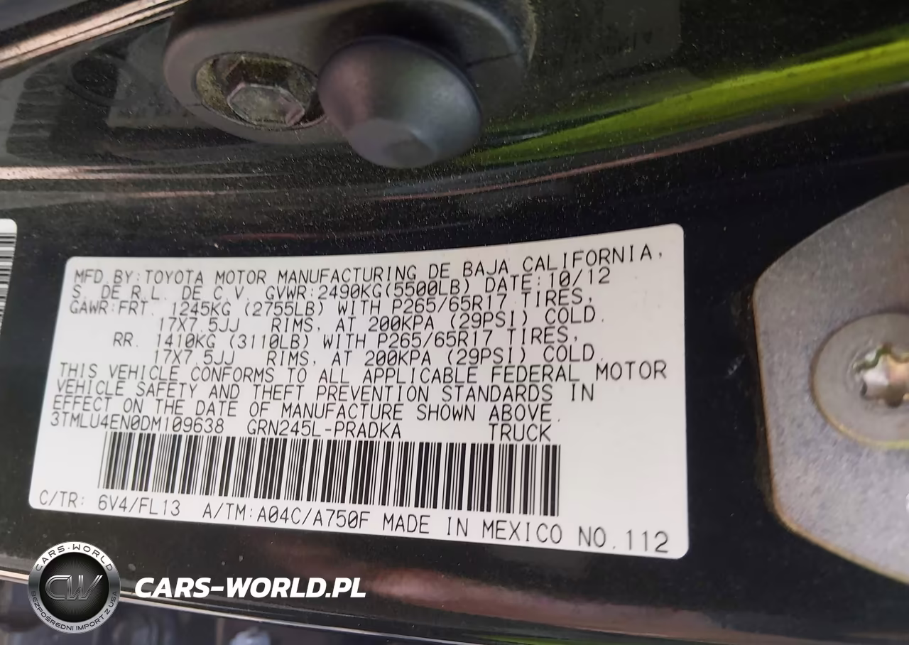 2013 Toyota Tacoma Base V6 VIN:3TMLU4EN0DM109638 - 9