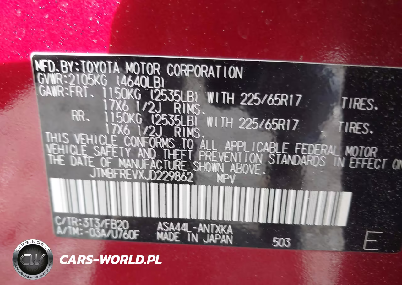 2018 Toyota Rav4 Le VIN:JTMBFREVXJD229862 - 9