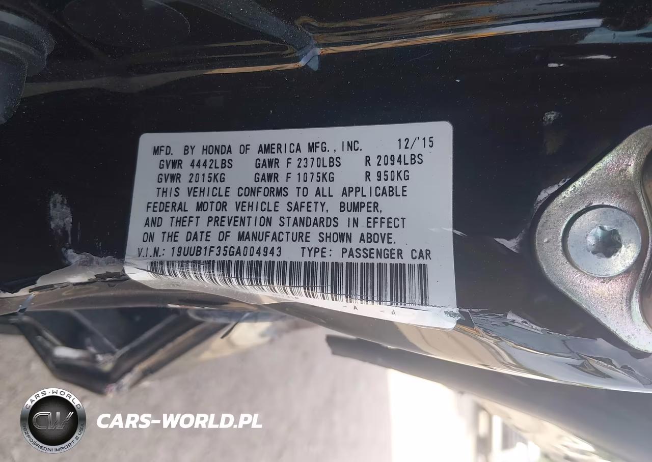 2016 Acura Tlx VIN:19UUB1F35GA004943 - 9