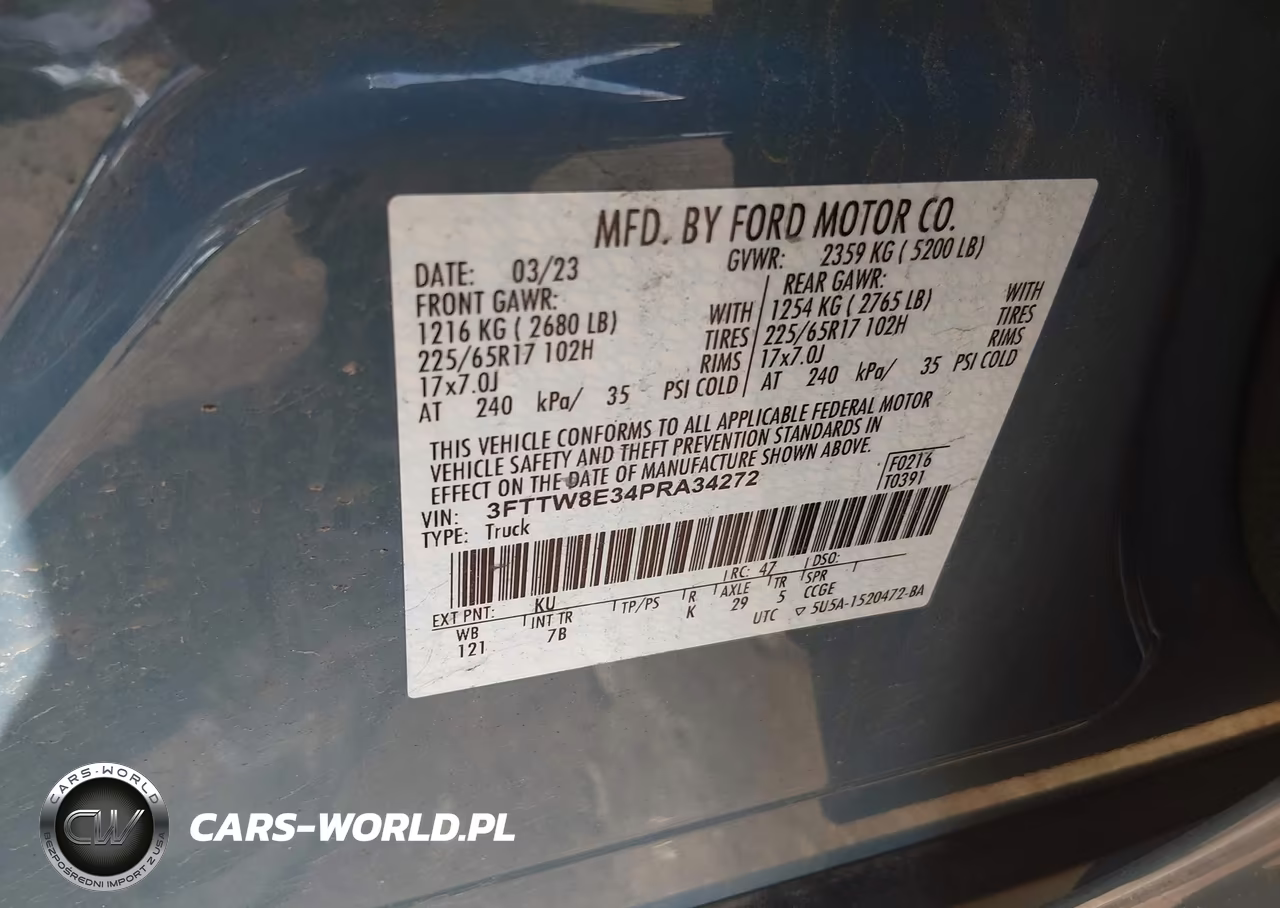 2023 Ford Maverick Xlt VIN:3FTTW8E34PRA34272 - 9