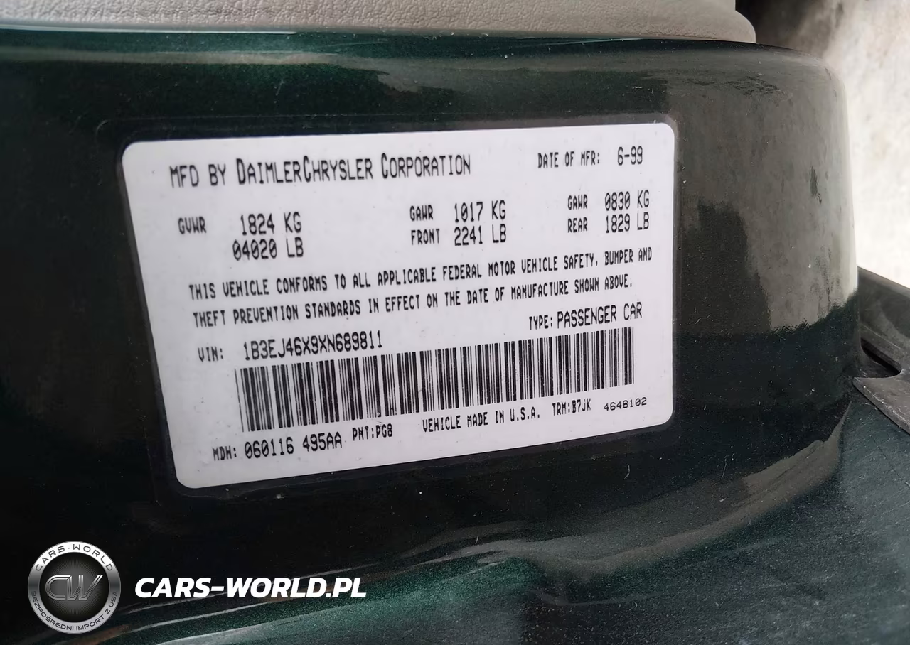 1999 Dodge Stratus VIN:1B3EJ46X9XN689811 - 9