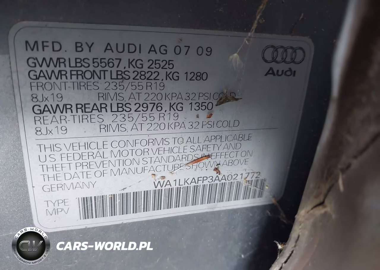 2010 Audi Q5 3.2 Premium VIN:WA1LKAFP3AA021772 - 9