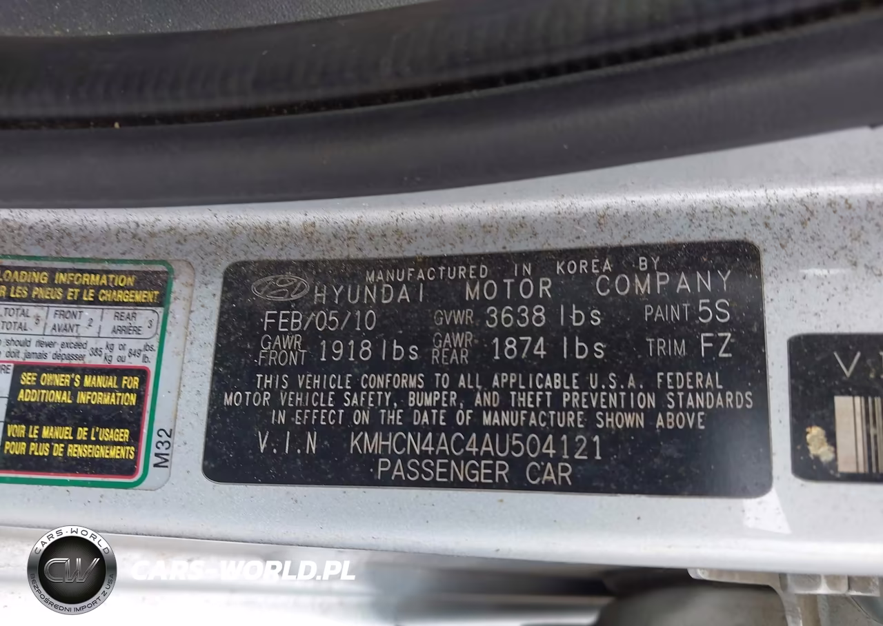 2010 Hyundai Accent Gls VIN:KMHCN4AC4AU504121 - 9