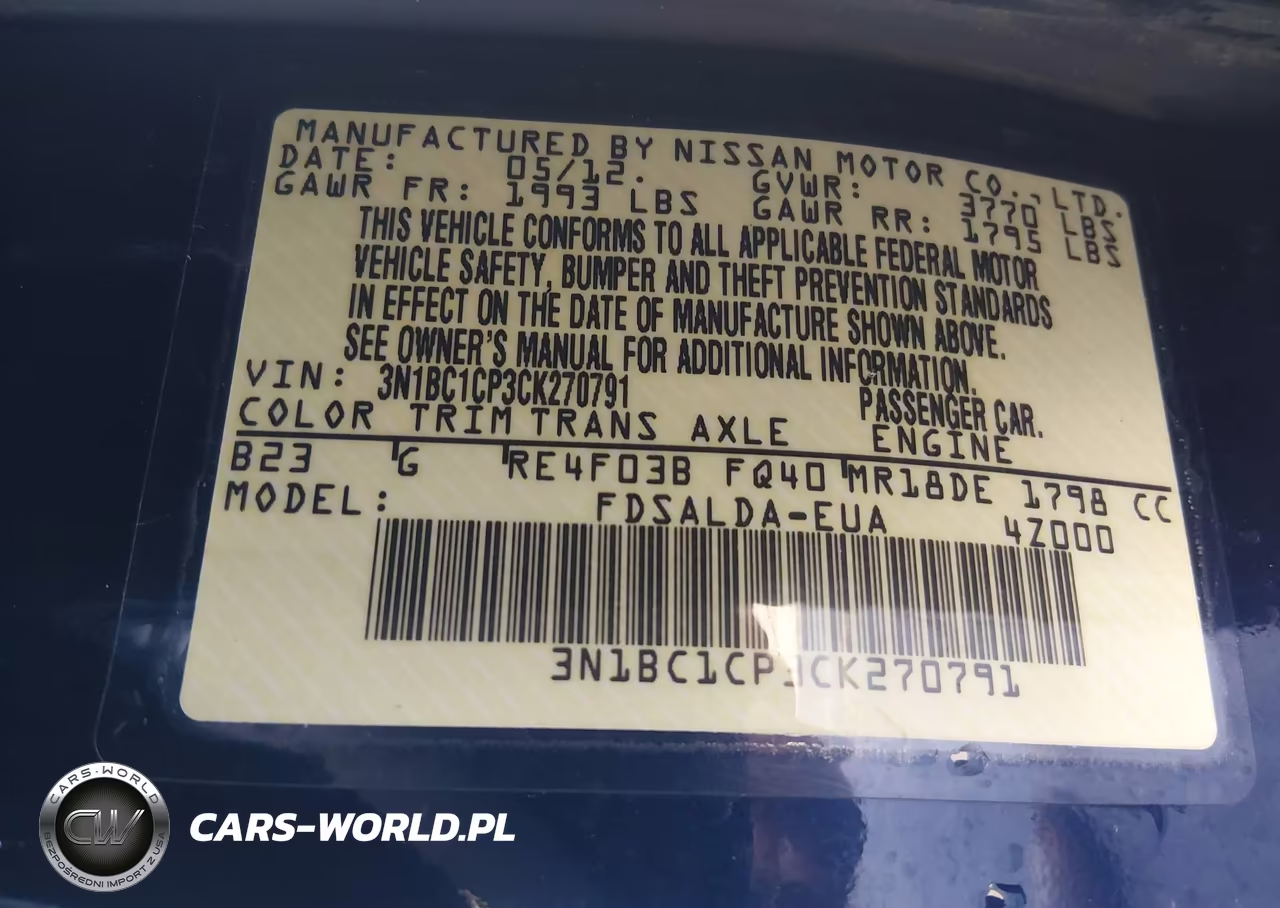 2012 Nissan Versa 1.8 S VIN:3N1BC1CP3CK270791 - 9