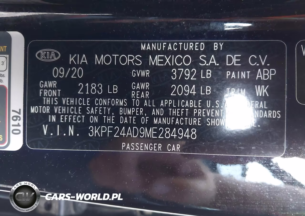2021 Kia Forte Lxs VIN:3KPF24AD9ME284948 - 9