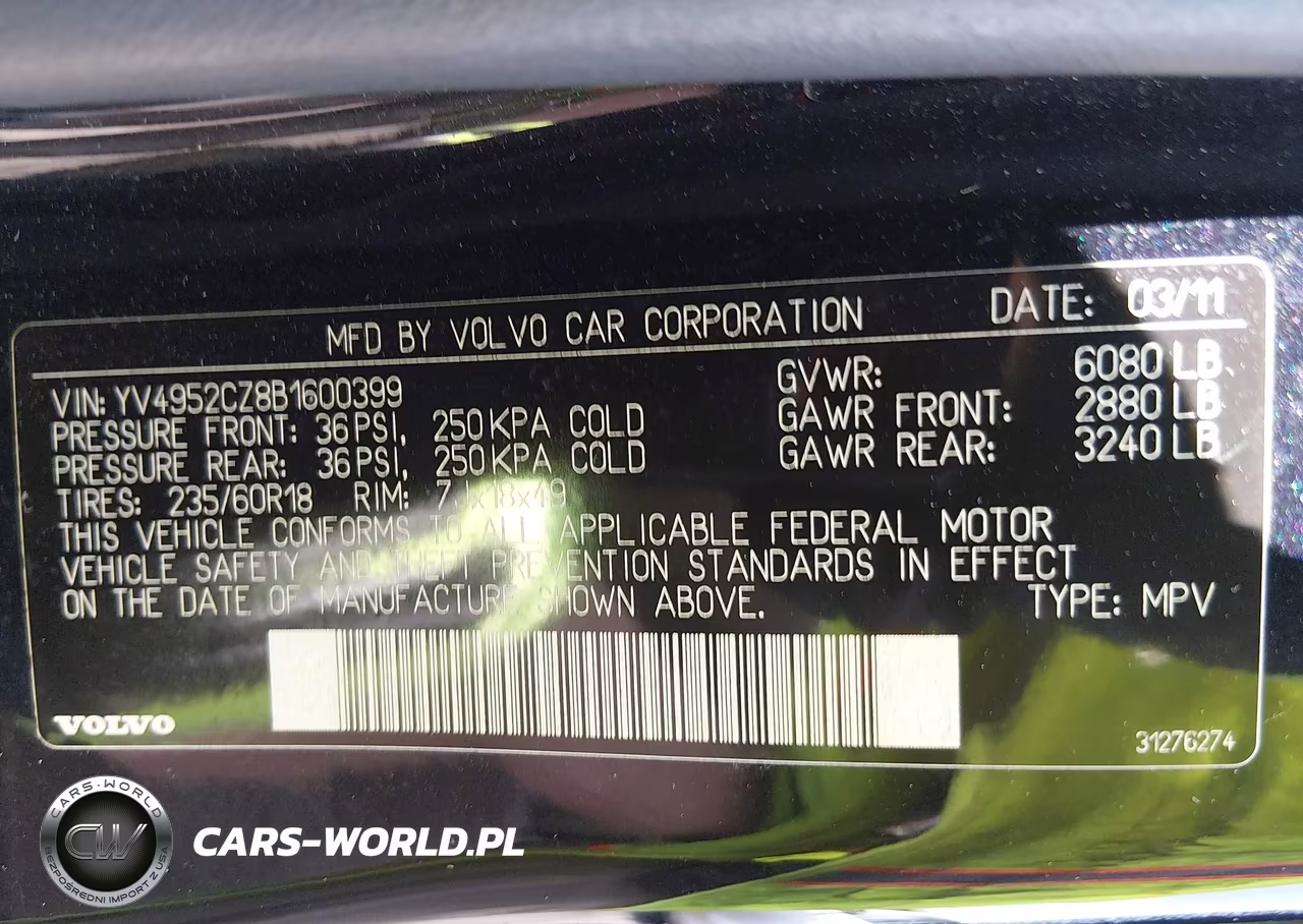 2011 Volvo Xc90 3.2 VIN:YV4952CZ8B1600399 - 9