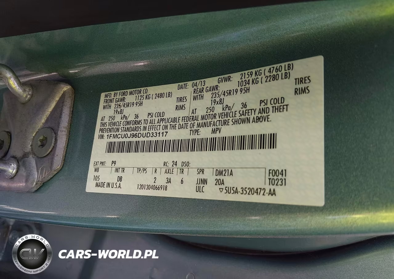 2013 Ford Escape Titanium VIN:1FMCU0J96DUD33117 - 9