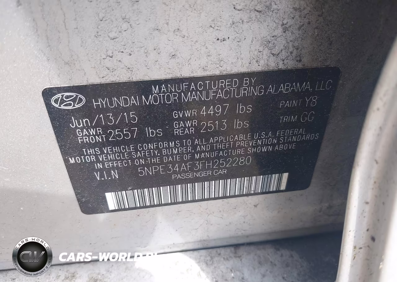 2015 Hyundai Sonata Sport VIN:5NPE34AF3FH252280 - 9