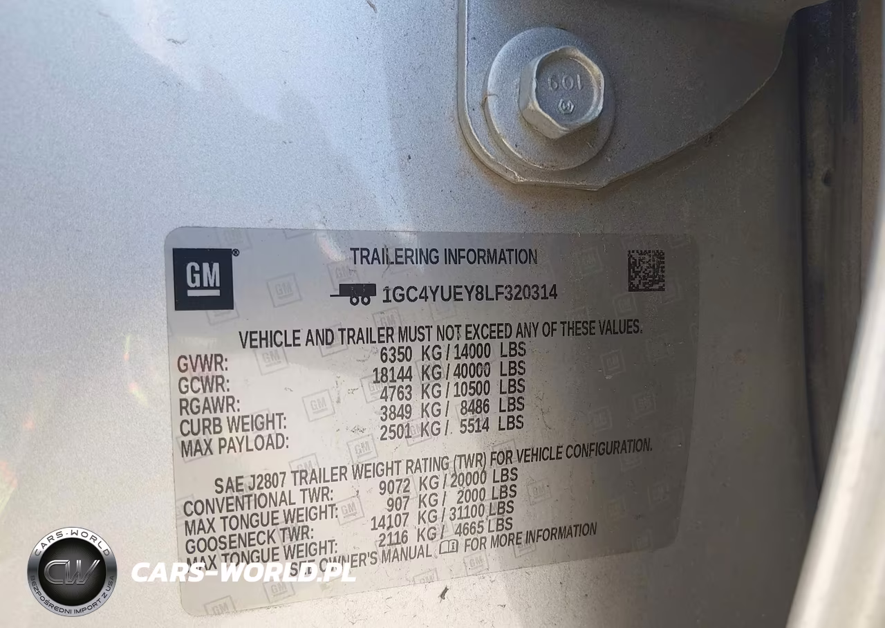 2020 Chevrolet Silverado 3500Hd 4Wd Long Bed Ltz VIN:1GC4YUEY8LF320314 - 8