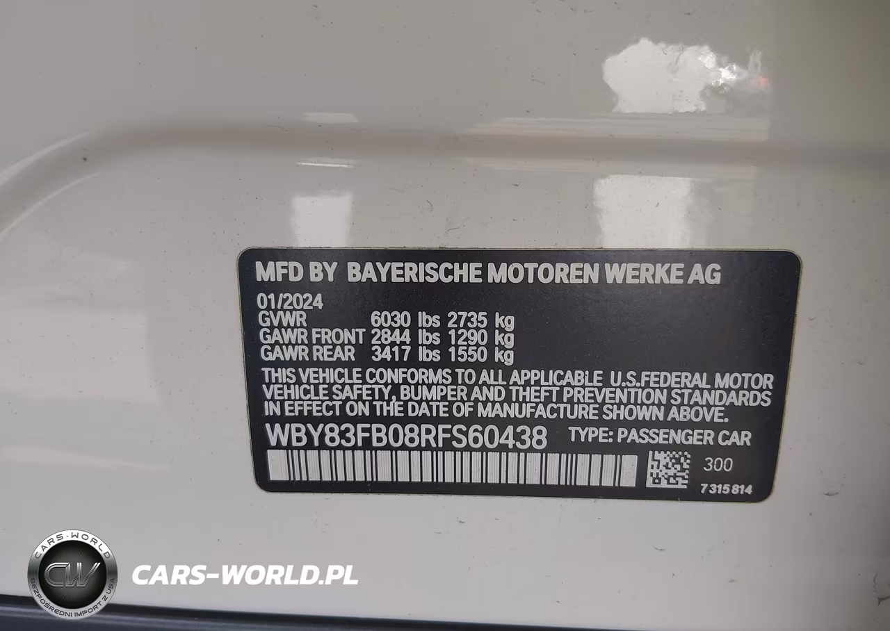 2024 BMW I4 Gran Coupe xDrive40 VIN:WBY83FB08RFS60438 - 9
