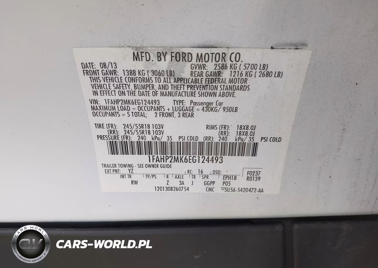 2014 Ford Police Interceptor VIN:1FAHP2MK6EG124493 - 9