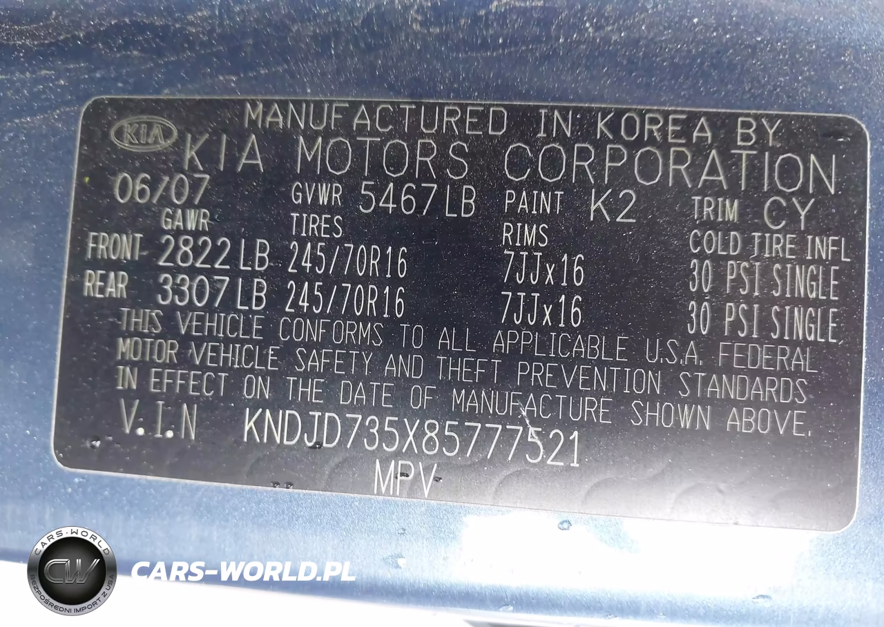 2008 Kia Sorento Lx VIN:KNDJD735X85777521 - 9