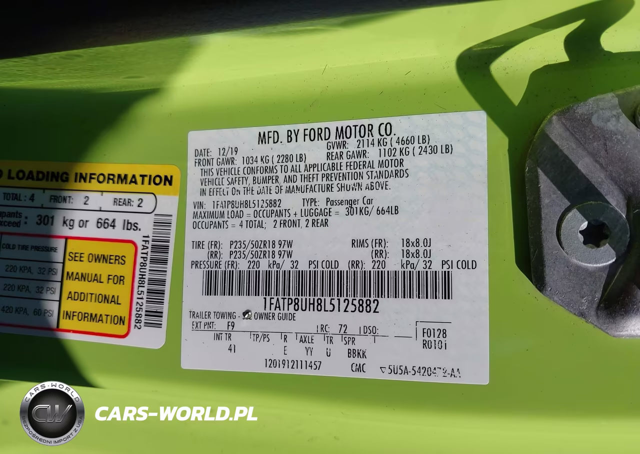 2020 Ford Mustang Ecoboost Premium VIN:1FATP8UH8L5125882 - 9