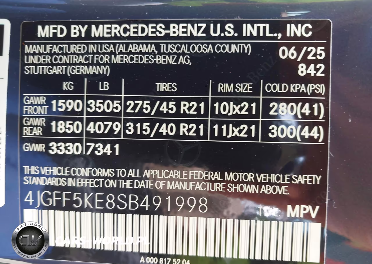 2025 Mercedes-Benz Gls 450 4Matic VIN:4JGFF5KE8SB491998 - 9