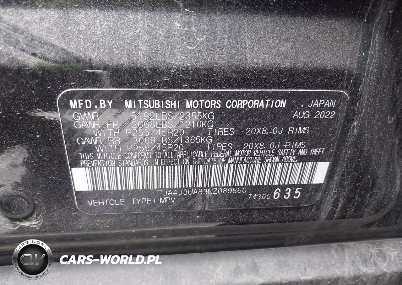 2022 Mitsubishi Outlander Black Edition 2Wd-Se 2.5 2Wd-Se Launch Edition 2Wd VIN:JA4J3UA83NZ089860 - 9