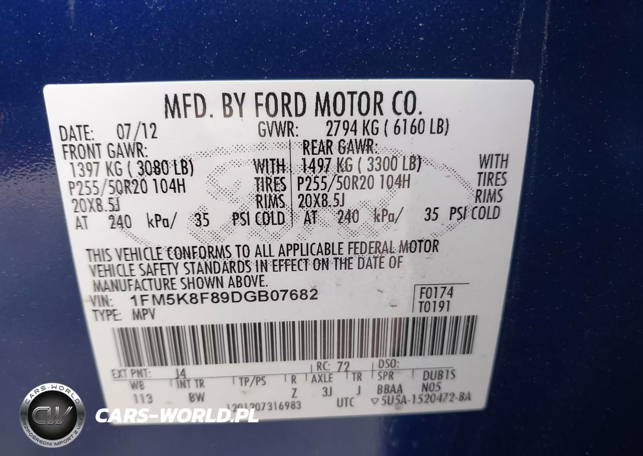 2013 Ford Explorer Limited VIN:1FM5K8F89DGB07682 - 9