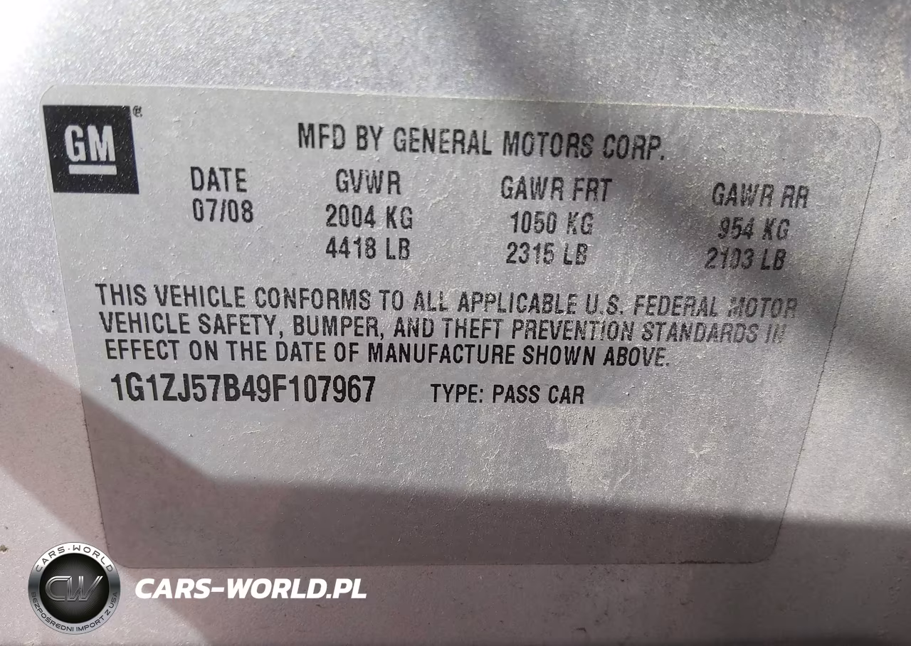 2009 Chevrolet Malibu Lt VIN:1G1ZJ57B49F107967 - 9