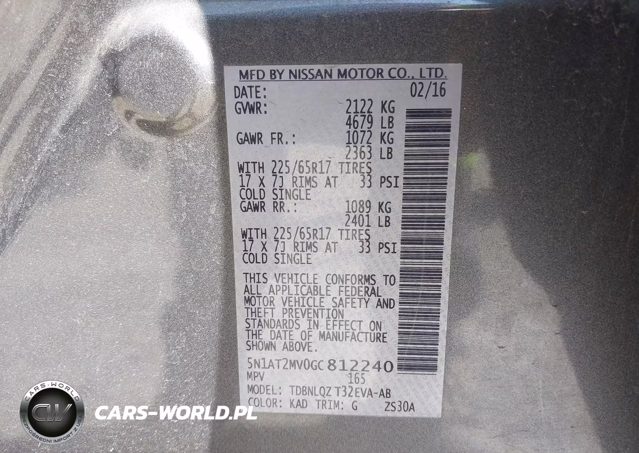 2016 Nissan Rogue Sv VIN:5N1AT2MV0GC812240 - 9