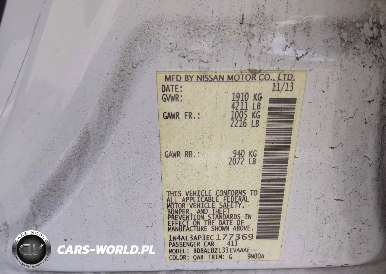 2014 Nissan Altima 2.5 Sv VIN:1N4AL3AP3EC177369 - 9