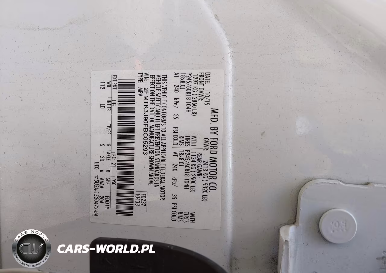 2015 Ford Edge Sel VIN:2FMTK3J90FBC05293 - 9