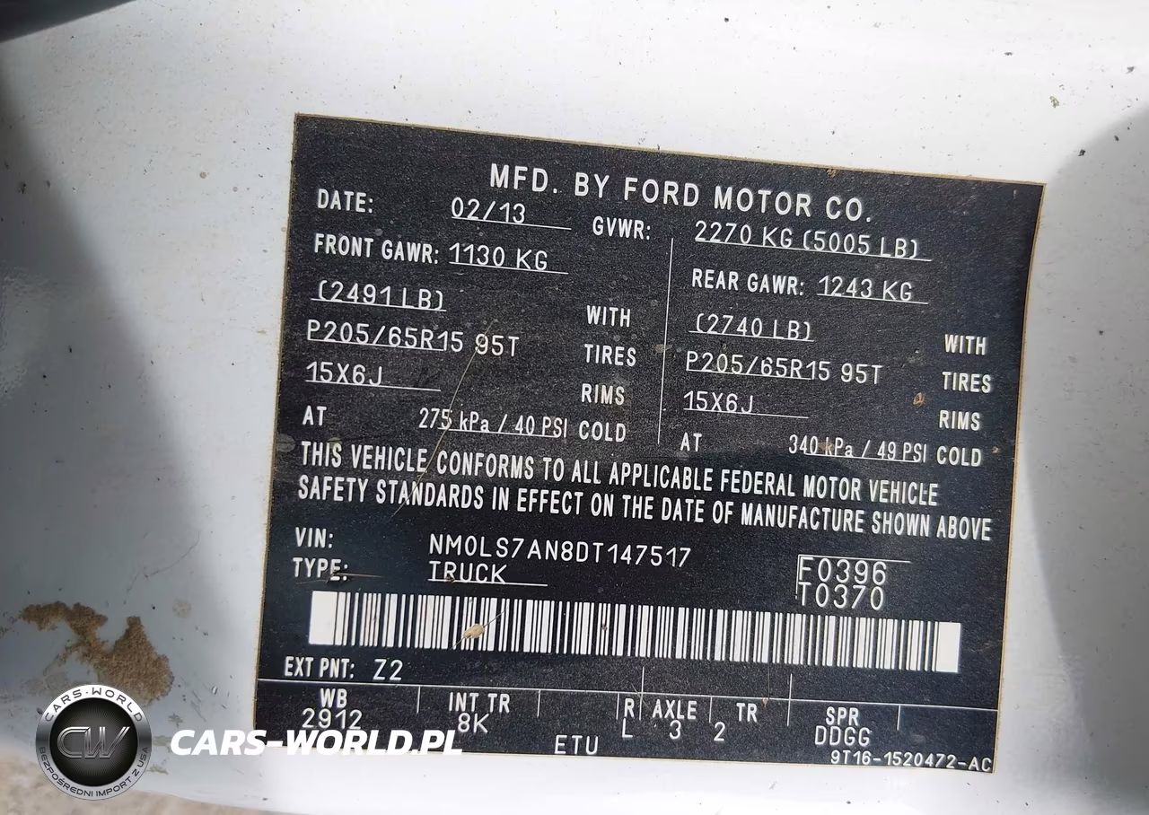 2013 Ford Transit Connect Xl VIN:NM0LS7AN8DT147517 - 9