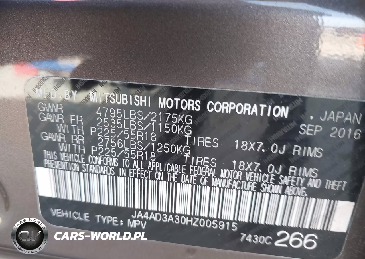 2017 Mitsubishi Outlander Sel VIN:JA4AD3A30HZ005915 - 9