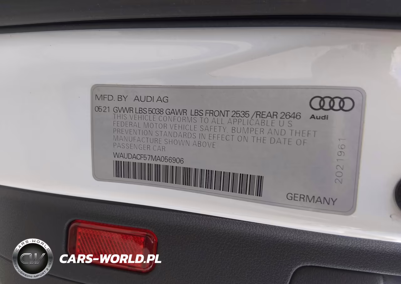 2021 Audi A5 Sportback Premium 45 Tfsi Quattro S Tronic VIN:WAUDACF57MA056906 - 9