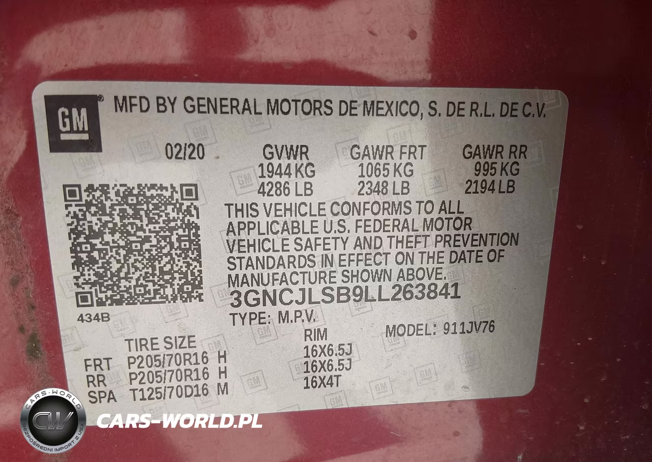 2020 Chevrolet Trax Fwd Lt VIN:3GNCJLSB9LL263841 - 9