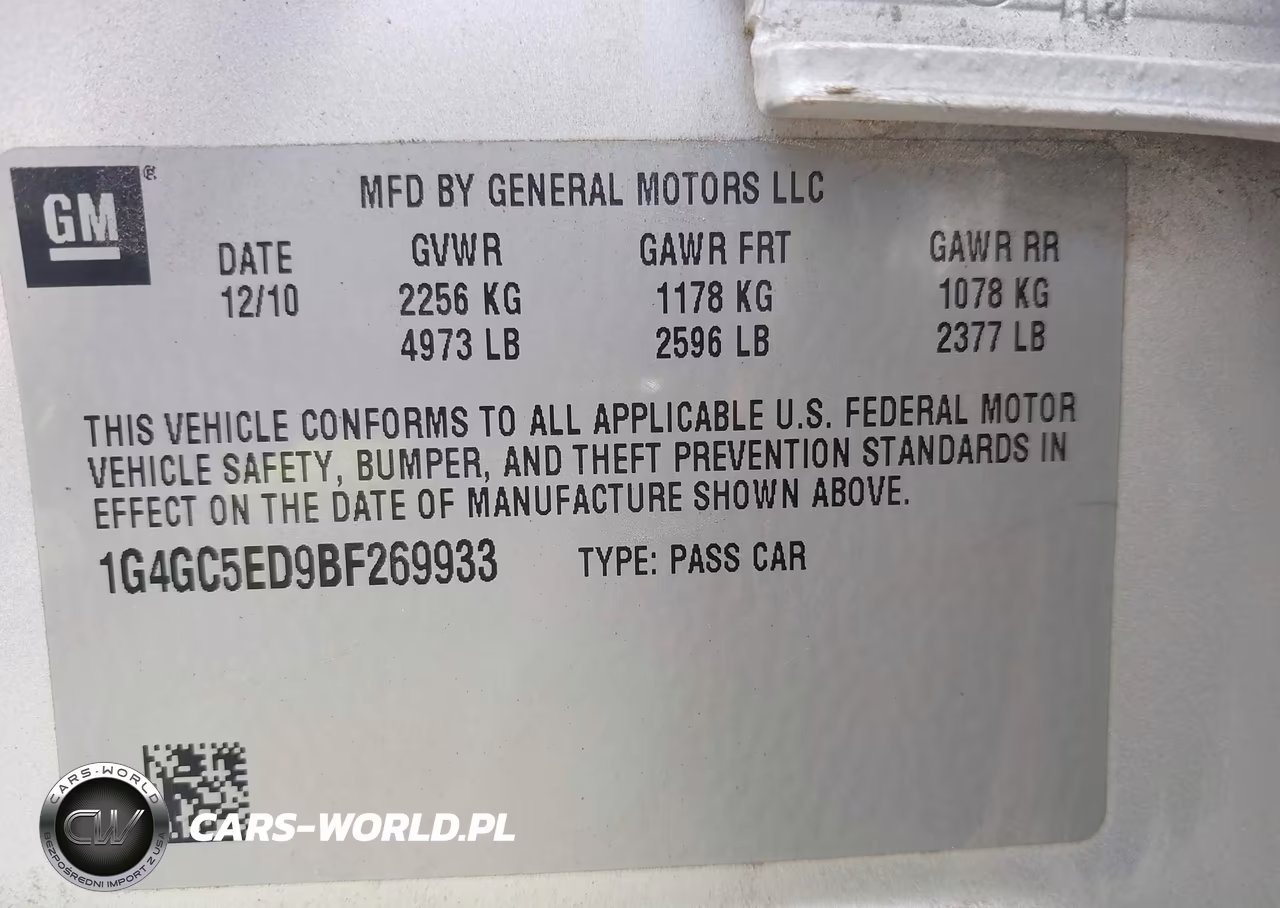 2011 Buick Lacrosse Cxl VIN:1G4GC5ED9BF269933 - 9