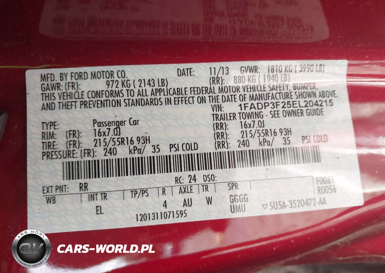 2014 Ford Focus Se VIN:1FADP3F25EL204215 - 9