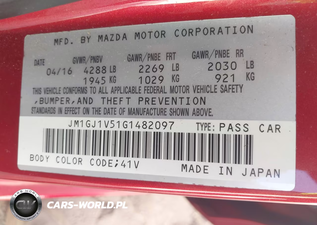2016 Mazda Mazda6 I Touring VIN:JM1GJ1V51G1482097 - 9