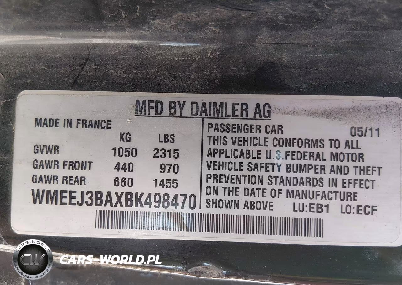 2011 Smart Fortwo Passion-Pure VIN:WMEEJ3BAXBK498470 - 9