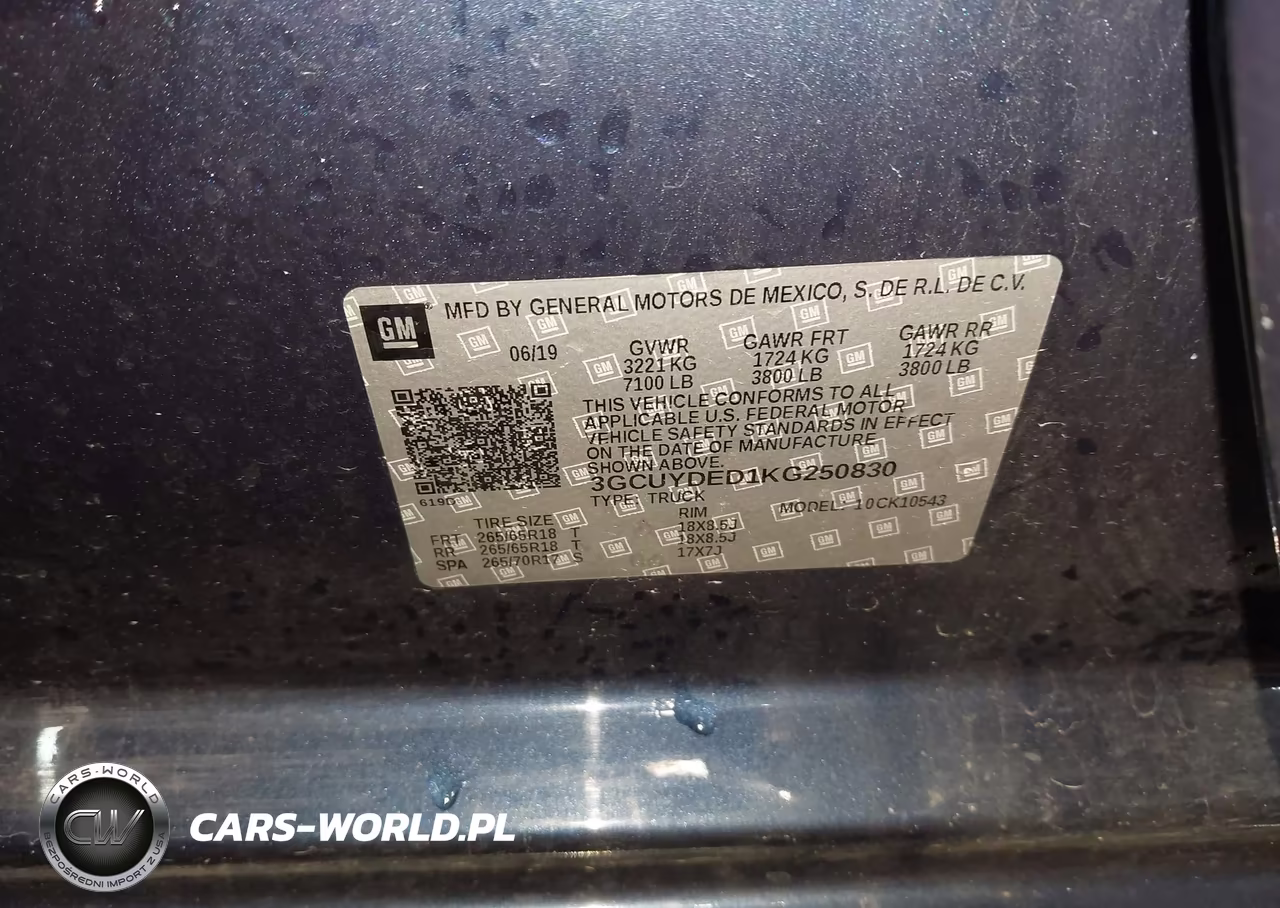 2019 Chevrolet Silverado 1500 Lt VIN:3GCUYDED1KG250830 - 9