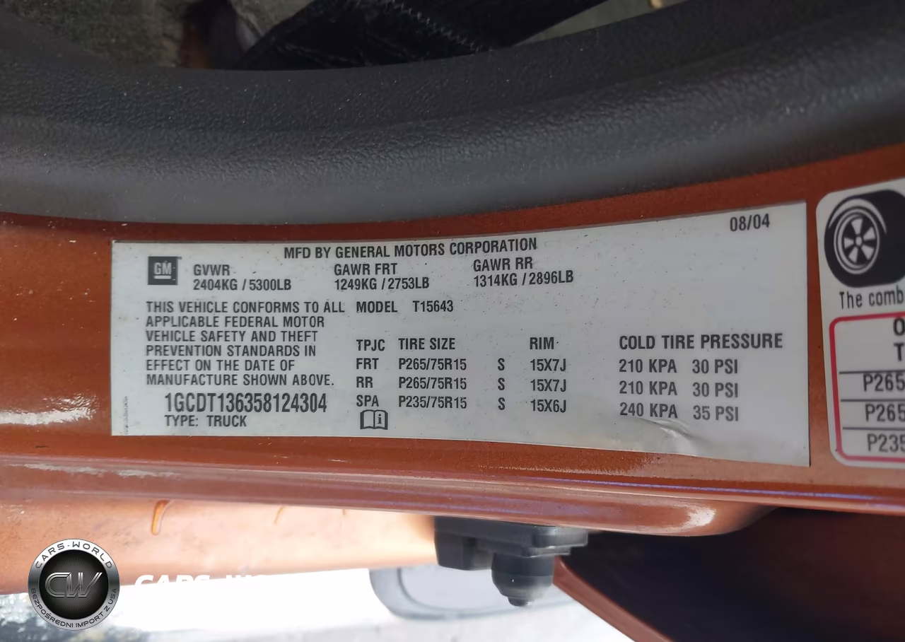 2005 Chevrolet Colorado Ls VIN:1GCDT136358124304 - 9